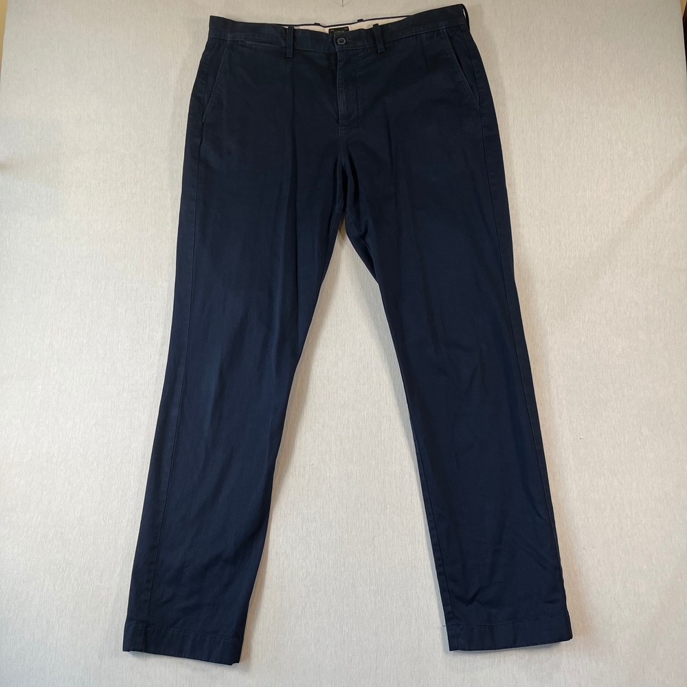 J Crew 770 Pants Men 34x32 (Fit 34x31) Straight Fit Stretch Chinos Navy Preppy